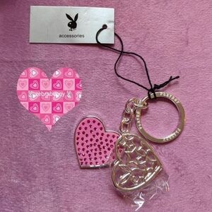 Pink Heart Keychain by playboy
